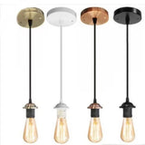 Vintage E27 Screw Pendant Light Socket Base - Industrial Loft Hanging Lamp Holder