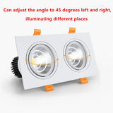 Anti-Glare Recessed Dimmable LED Downlight 9W12W15W18W24W30W COB Ceiling Lamps Spot Light Epistar Chip AC90-260V Indoor Lighting