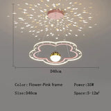 Modern Creative Star Children's Room LED Chandeliers for Bedroom Study Design Ring Lamp Home Decors Cartoon Warm Lighting Fixture