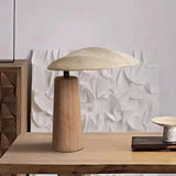 Solid Wood Bedroom Bedside Lamp Japanese Wooden Fabric Floor Light Home Decoration Desk Light Wabi Sabi Mood Light for Home Decr