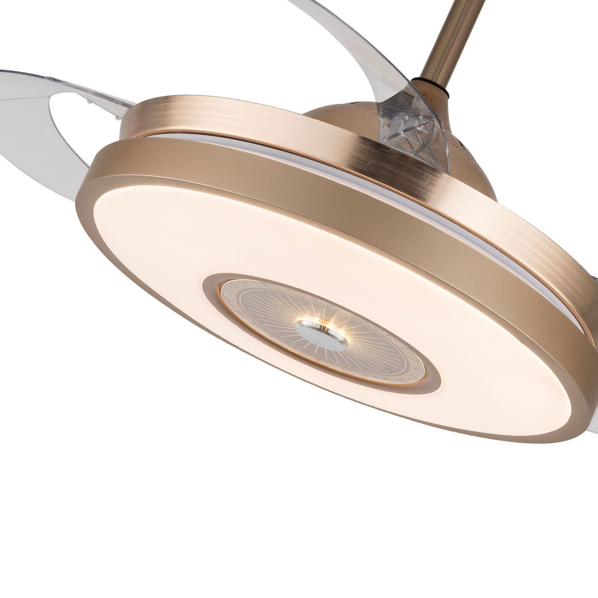 LED Retractable Ceiling Fan Light 3 Color Changes Chandelier Lamp with Remote Control for Living Room Bedroom