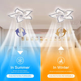 Ceiling Fan with Lights LED Fan Lamp Flower Shape Bedroom Ceiling Lamp Remote Control Dimmable Home ventilador de teto