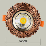 American Retro Industrial Resin Bronze LED Recessed Downlight (3W-10W, 6cm Cutout) - 110V/220V Eyeball Spotlight Fixture for Living Room & Accent Decor
