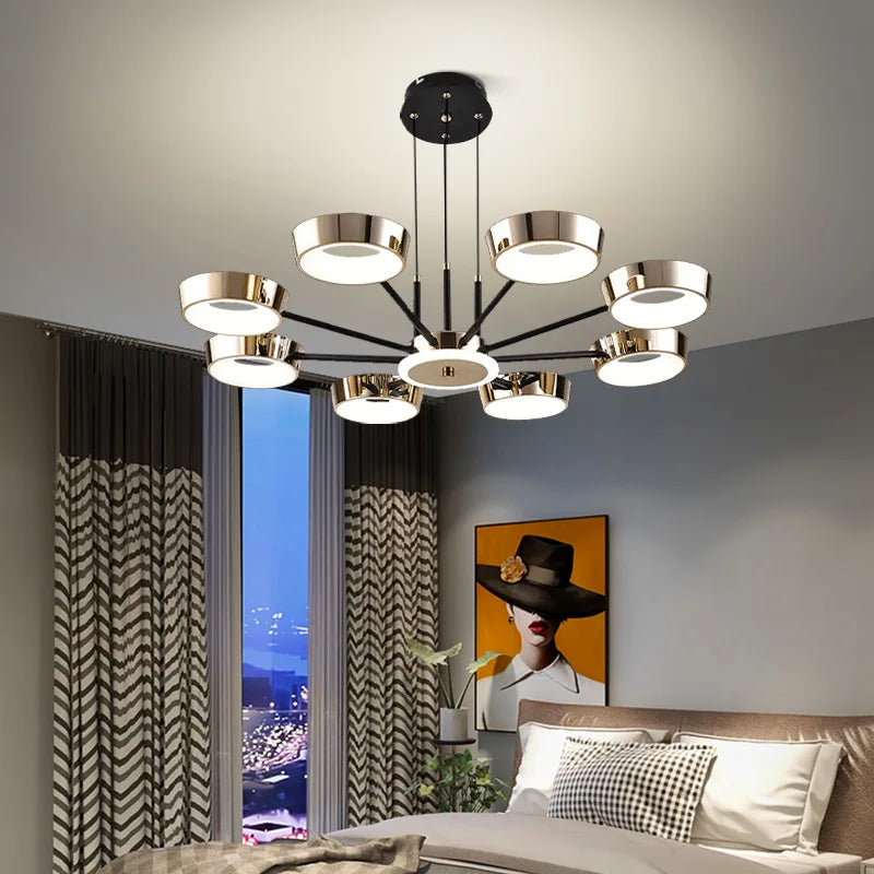 Modern chandelier bedroom living room led pendant light kitchen dining room lighting height adjustable ceiling chandelier