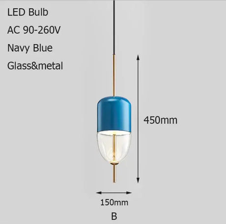 Wonder Glass Night Flow Bespoke Glass pendant light teardrop-shaped Blue pendant light art deco Italian Replica designer Lamp
