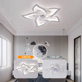 Ceiling Fan with Lights LED Fan Lamp Flower Shape Bedroom Ceiling Lamp Remote Control Dimmable Home ventilador de teto
