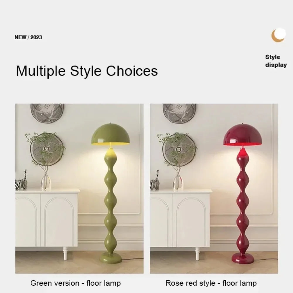 Macaron Creative Mushroom Lamp Living Room Sofa Side Led Floor Lamps Bedroom Bedside Light Senior Sense Of Vertical Lights