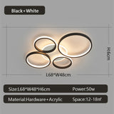 Modern LED Living Dinging Room Bedroom Ceiling Lights Nordic Designer Ring Study Kitchen Indoor Home Decor Lustre Fixtures Lamps