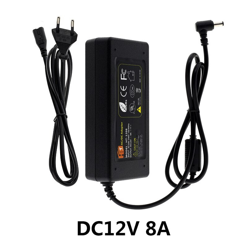DC12V Adapter AC100-240V Lighting Transformers Output DC12V 1A 2A 3A 5A 6A 8A 10A EU / US Plug Power Supply for LED Strip