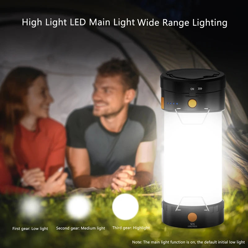 New Outdoor Camping Reading Light with Ultra Long Range Charging Lighting SOS Camping Tent Light
