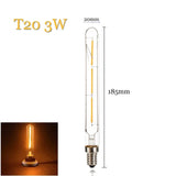 T20 E14 LED Filament Tube Bulb - Vintage Warm White Edison Light (3W-6W)