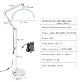 Modern 20W LED Moon Light Led Half Moon Beauty Lamp ring moon Floor Mounted Eyebrow Tattoo Beauty Salon Eyelash Extension Lamp