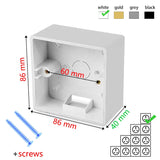 UL 94 V-0 Flame Retardant Wall Socket Box | 40mm White Surface Mount PVC Box