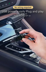 Car Interior RGB LED Atmosphere Light Strip USB Fiber Optic Neon Invisible Ambient Lamp Center Console Door Decoration Trim