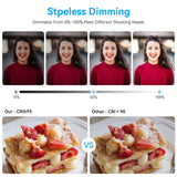 LED Fill Lamp Video Light Panel Bi-color 2700k-5700k Photography Lighting Live Stream Photo Studio Light with Tripod Stand