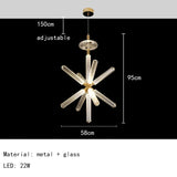 Nordic Luxury Art Glass Chandelier Creative Bar Villa Hotel Clubhouse Restaurant High End Pendant Lamp Home Decor Lighting