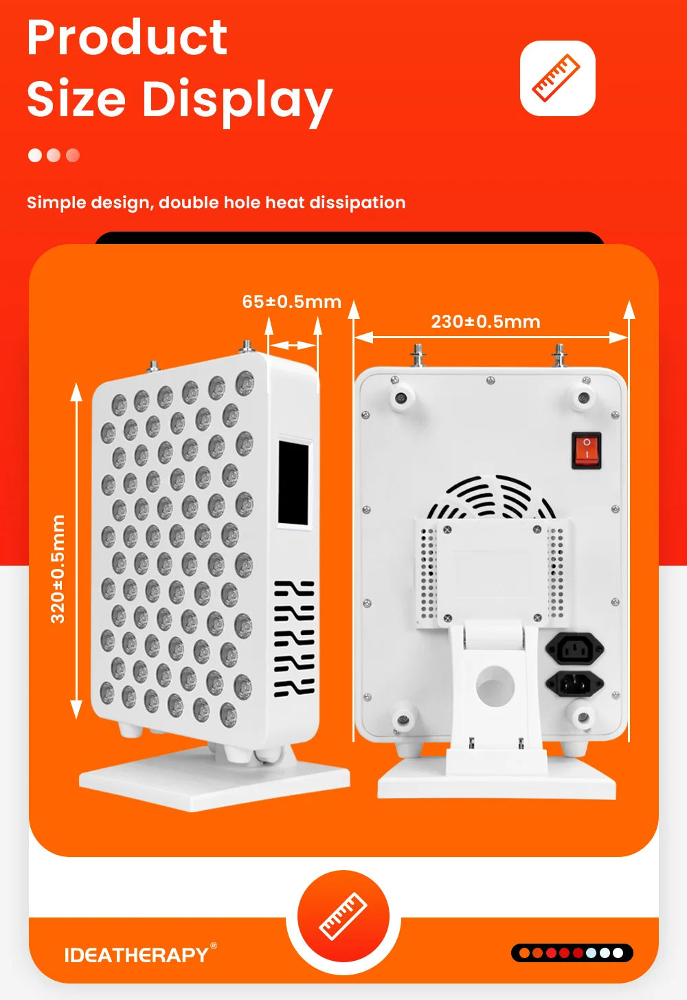 Red Light Therapy LED panel multi-spectral infrared light therapy 630 650 660 670 810 830 850 1060nm