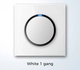  Universal Round Tempered Glass Home Wall Switch Panel LED Indicator Black/Grey/Gold/White 250V 86mm*86mm Wall Light Switch