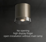  LED Surface Mounted Downlight 7W High CRI 97 Nickel Color Double Lens Ceiling Spot Light for Living Room Hallway Bedroom