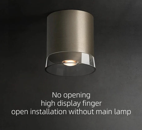  LED Surface Mounted Downlight 7W High CRI 97 Nickel Color Double Lens Ceiling Spot Light for Living Room Hallway Bedroom