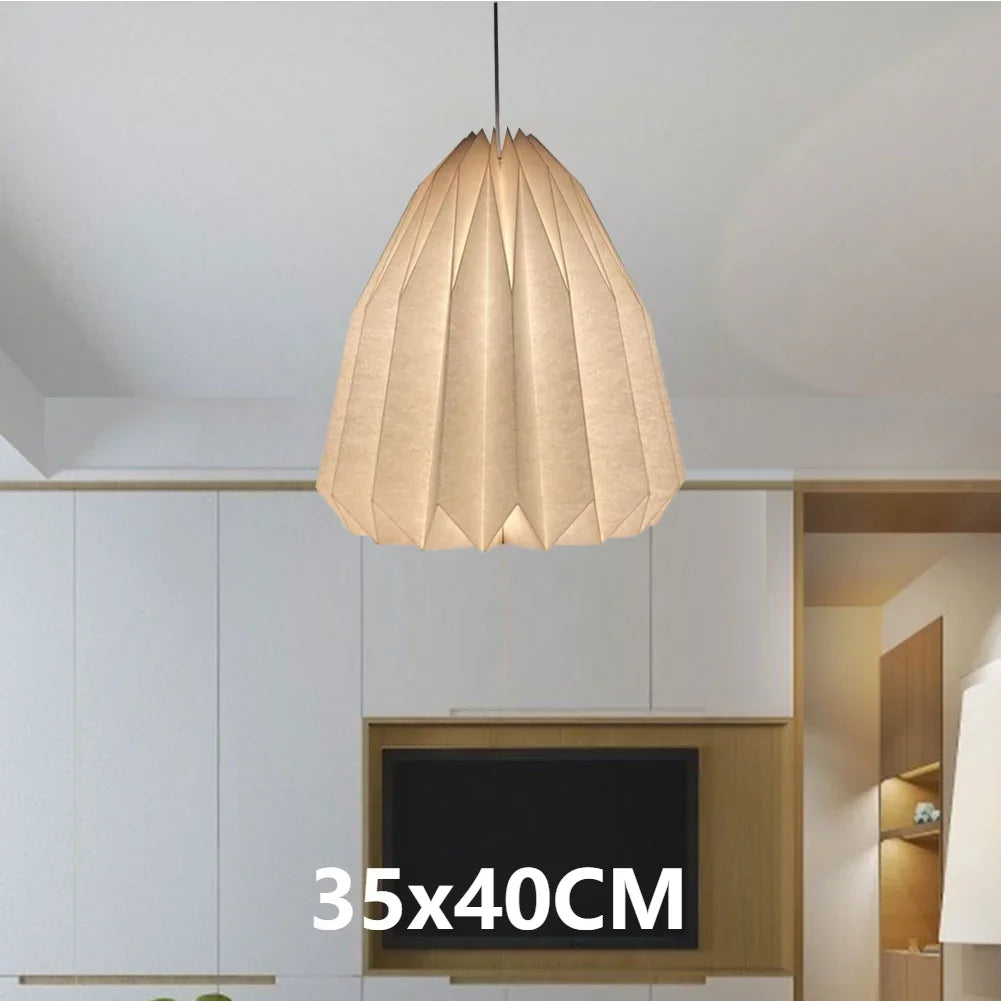 Origami Ceiling Lampshade Nordic Style Paper Lantern Shade Creative Decorative Light Cover for Living Room Decor
