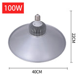 E27 LED High Bay Light (30W/50W/70W/100W) 220V - IP65 Waterproof Cold White Industrial Lighting for Workshop, Garage & Shopping Mall