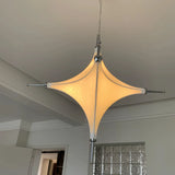 Nordic Creativity Geometric Stars Silk Chandelier Restaurant Cafe Bar Dining Room Pendant Lamp Villa Loft  Hanging Light Fixture