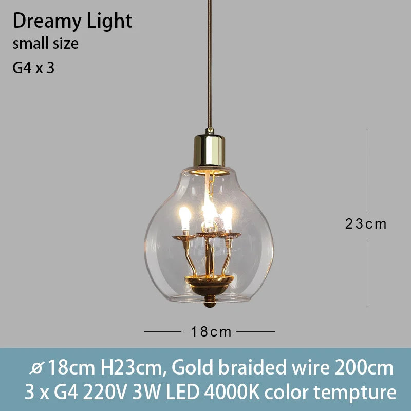 Caren Lighting Dreamy Light Giant Chandelier Black Electroplated Transparent Glass King Edison Ghost Pendant Hand-Blown