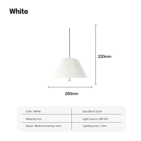 Nordic Iron Pendant Light For Restaurant Bar Dining Rooms Acrylic E27 Hanging Lamps Study Bedroom LED Ceiling Décor's Illumination