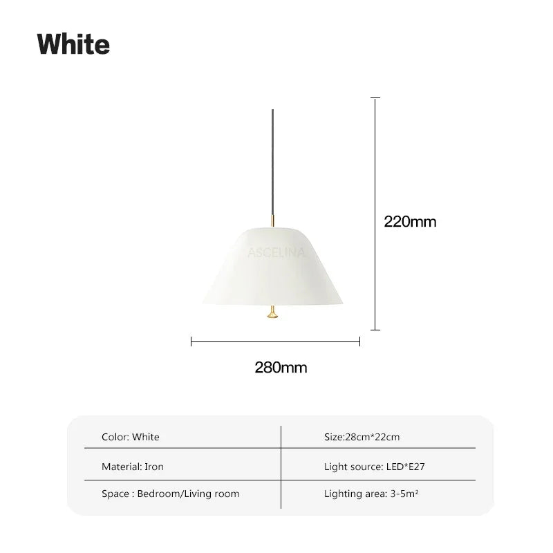 Nordic Iron Pendant Light For Restaurant Bar Dining Rooms Acrylic E27 Hanging Lamps Study Bedroom LED Ceiling Décor&#39;s Illumination