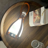 Nordic Atmosphere Creative Glass Bottle LED Table Lamp Leather Bedroom Bedside Bar Portable Outdoor Camping Light Charging Art