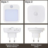 Night Light Motion Sensor With LED Light EU Plug Lamps Children Night Light Wireless Night Lamp For Bedside Table Bedroom