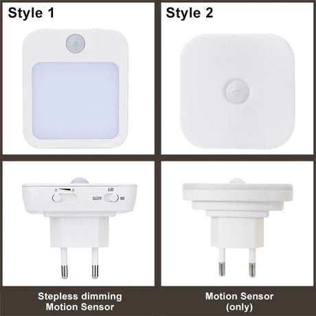 Night Light Motion Sensor With LED Light EU Plug Lamps Children Night Light Wireless Night Lamp For Bedside Table Bedroom