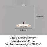 Nordic Modern Walnut Wood Grain Pendant Light - Dimmable LED Chandelier