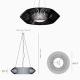 2026 Spain Wabi Sabi Handmade Rattan Bird Nest Chandelier LED Retro Natural Fiber Pendant for Bedroom Tea Room Balcony