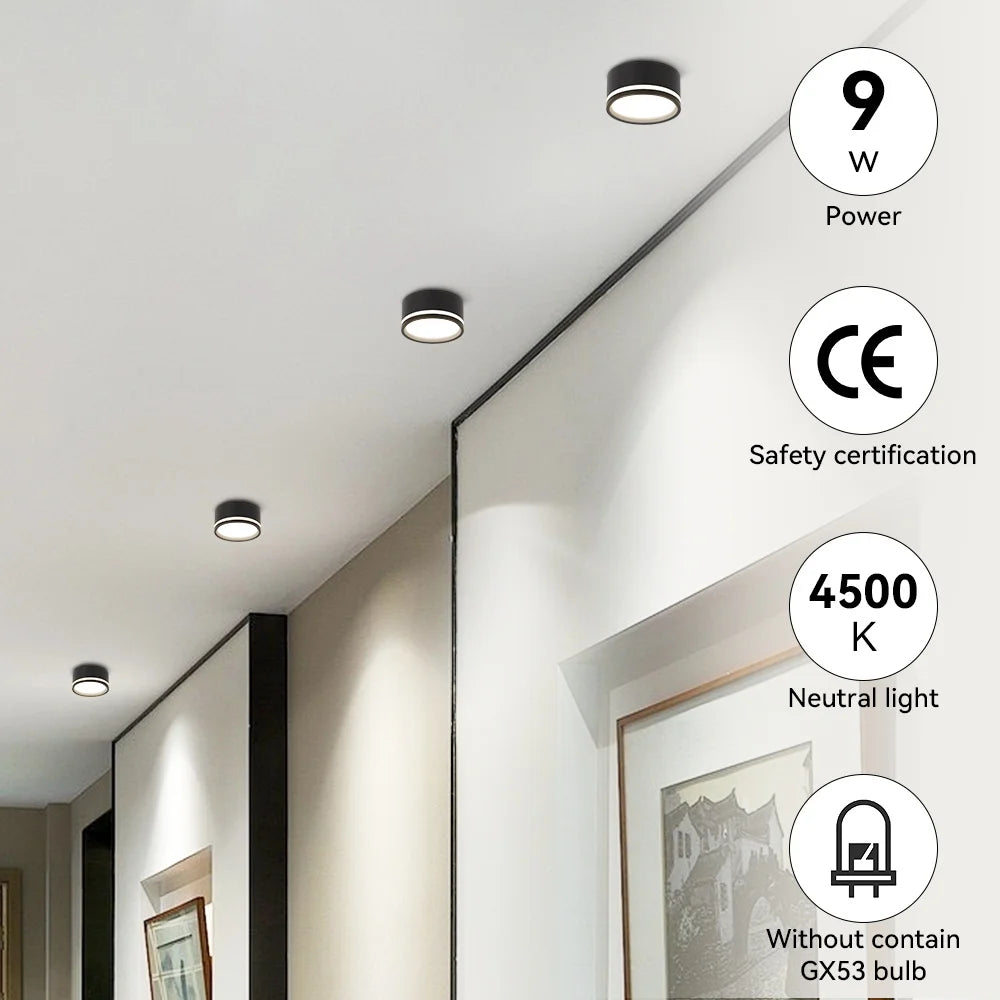 Indoor Led Downlight  GX53 Spot Led Light Replaceable Bulb 220V Ceiling Down Lighting For Bedroom Living Room Home Decor Spotli