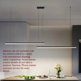 Modern Nordic Pendant Light Minimalist Long Black Hanging Lamp Home Decoration LED Chandeliers for Living Dining Room Office Bar