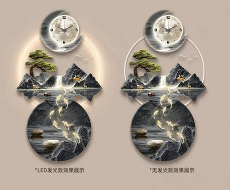 Art Mural Wall Clocks Luxury Interior Aesthetic Creative Wall Watch Minimalist Bedrooms American Relog De Pared Wall Decors