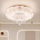 Children's Room Cloud Ceiling Light Pink Bow Crystal Cloud Lamp LED Cream Style Nursery Baby Room Boy Girl Bedroom Ceiling Lamps