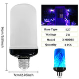 E27 12W LED Flame Effect Light Bulb Purple Blue Yellow Fire Simulation for Party KTV Festival Garden Home Decor Outdoor Lighting