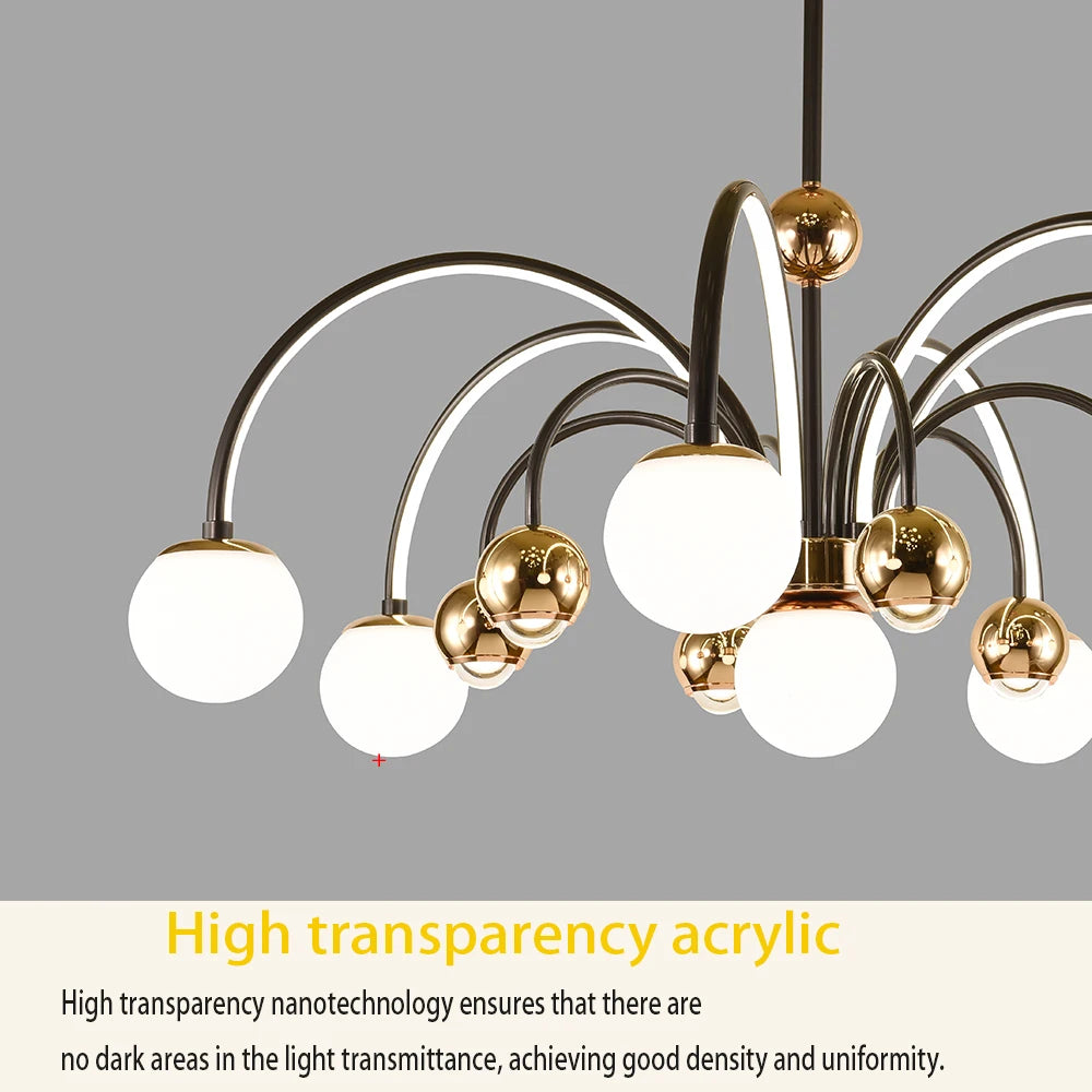 Modern Style Led Chandelier Bedroom Ceiling Pendant Lamp Living Room Kitchen Ceiling Chandelier Indoor Lighting Fixture Lighting