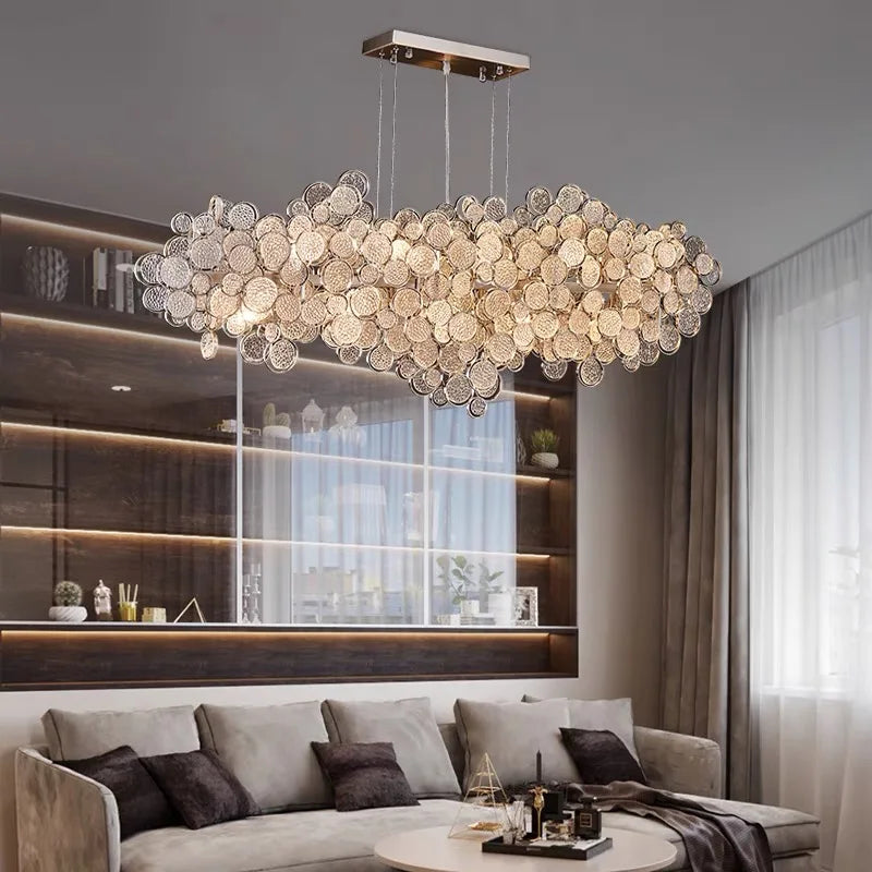 Light Luxury Ceiling Chandelier 2025 Lustres Modern Designer Villa Living Room Dining Room Pendant Lamp Home Decor Light Fixture