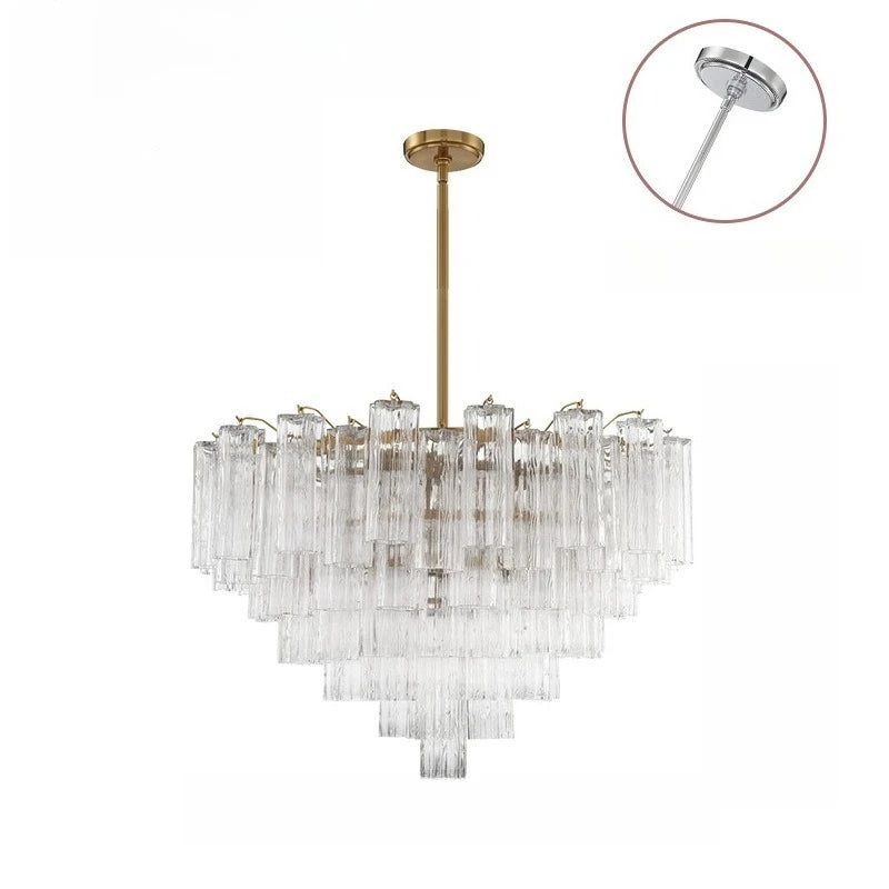 Italian Murano Glass Chandelier Pendant Light - Luxury Handblown Ceiling Hanging Lamp Fixture for Living Room, Hotel, Restaurant & Dining Room Decor