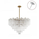 Italian Murano Glass Chandelier Pendant Light - Luxury Handblown Ceiling Hanging Lamp Fixture for Living Room, Hotel, Restaurant & Dining Room Decor