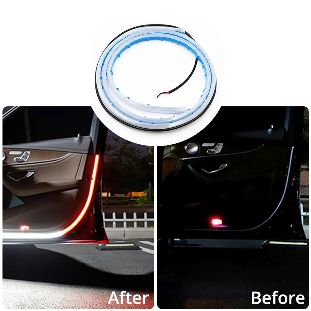 12v Car Door Opening Warning Led Lights Welcome Lights LED Safety Strobe Signal Lamp Waterproof Auto Decorative Ambient Lighting