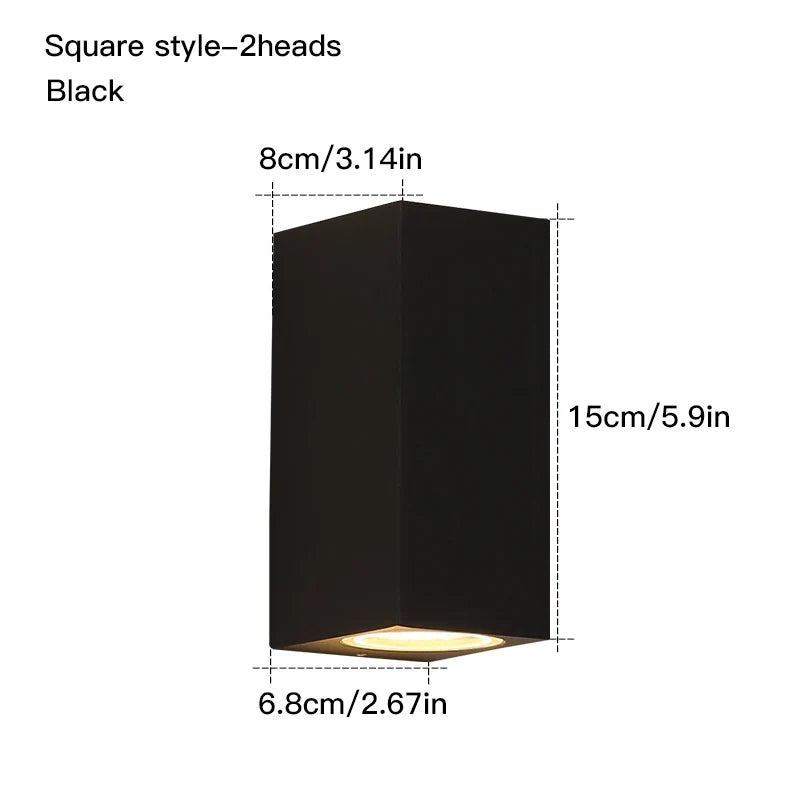 Waterproof indoor outdoor Led wall lights 3W/6W LED Aluminum Wall Lamp Garden Lights Modern wall lights Porch Light Wall