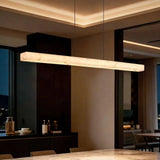 Italian Minimalist Restaurant Chandelier 2026 Light Luxury Cloud Stone Pattern High-End Dining Table Tea Room Island Table One-C