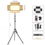 U800+ U600+ LED Video Light Photo Studio Lamp Bi-Color RGB Dimmable with Tripod Stand Remote for Photography Live Steaming
