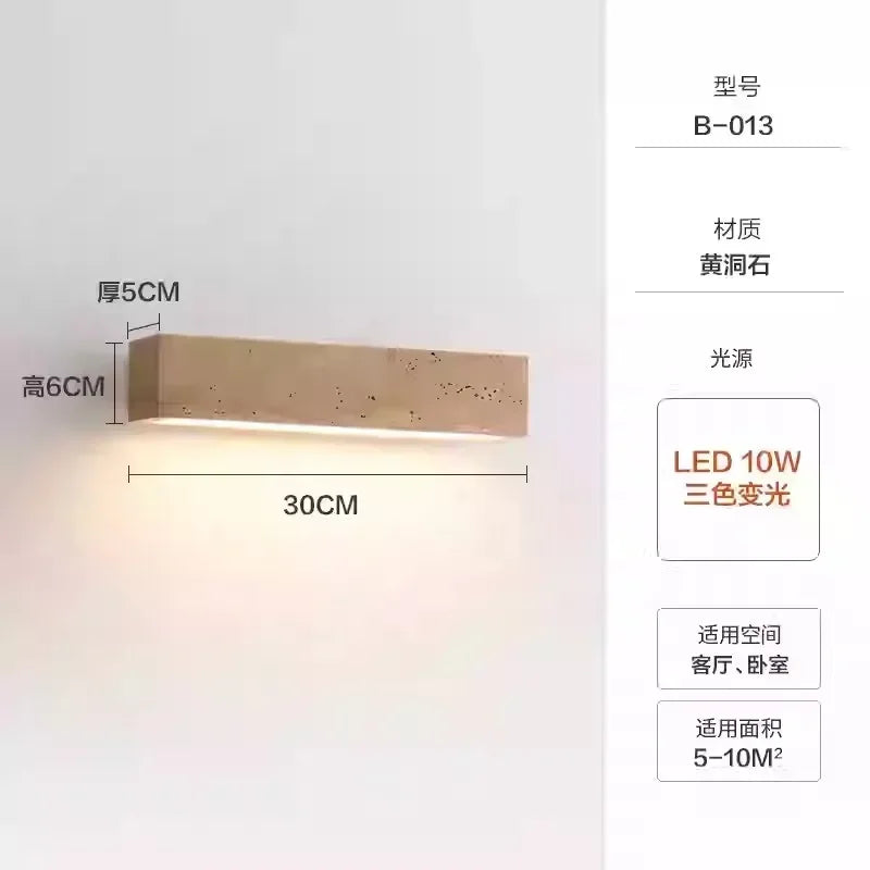 outdoor wall lamp Wabi Sabi Style Decorative Wall Sconce Lamp Apartment Bedroom Living Room Background Natural Stone Wall Lights