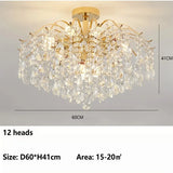 French Ceiling Lamps Luxury Crystal Pendant Light for The Living Room LED Interior Luster Home Decoration Hanging Light
